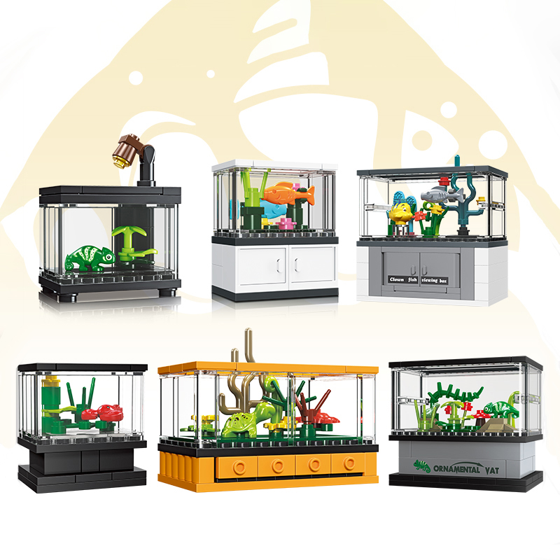 Aquarium Fish Lego - Set di Blocchi da Costruzione per