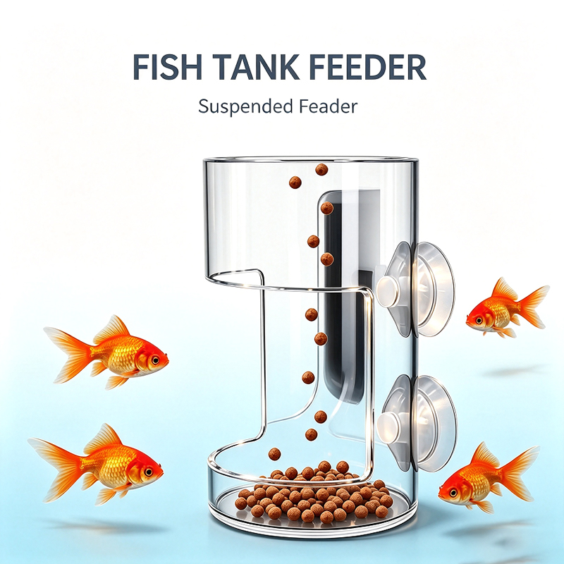 Aquarium Fish Parrot - Anello Galleggiante Antiscivolo per Alimentazione Pesci,