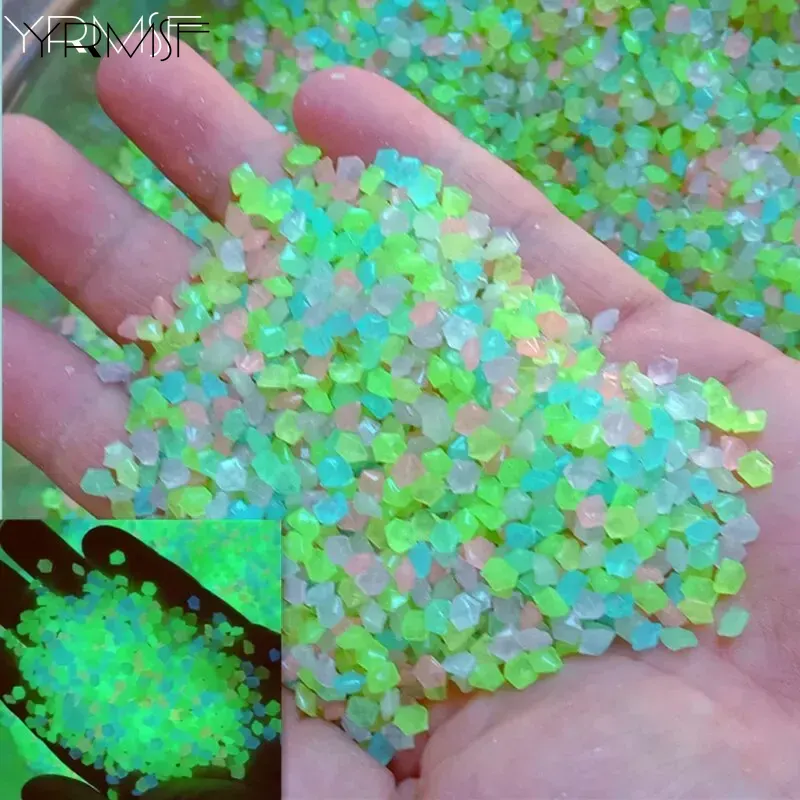 Aquarium Fish Glow In The Dark - 1000 pezzi 3-5mm sabbia luminosa che