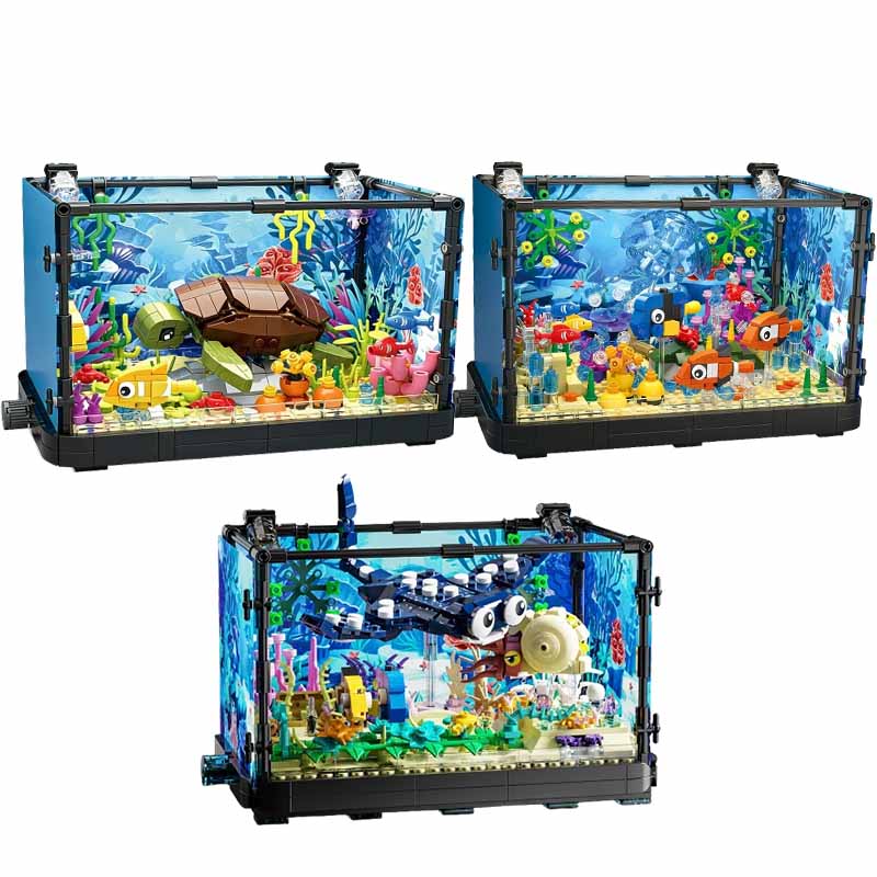 Aquarium Fish House - Set di blocchi da costruzione per
