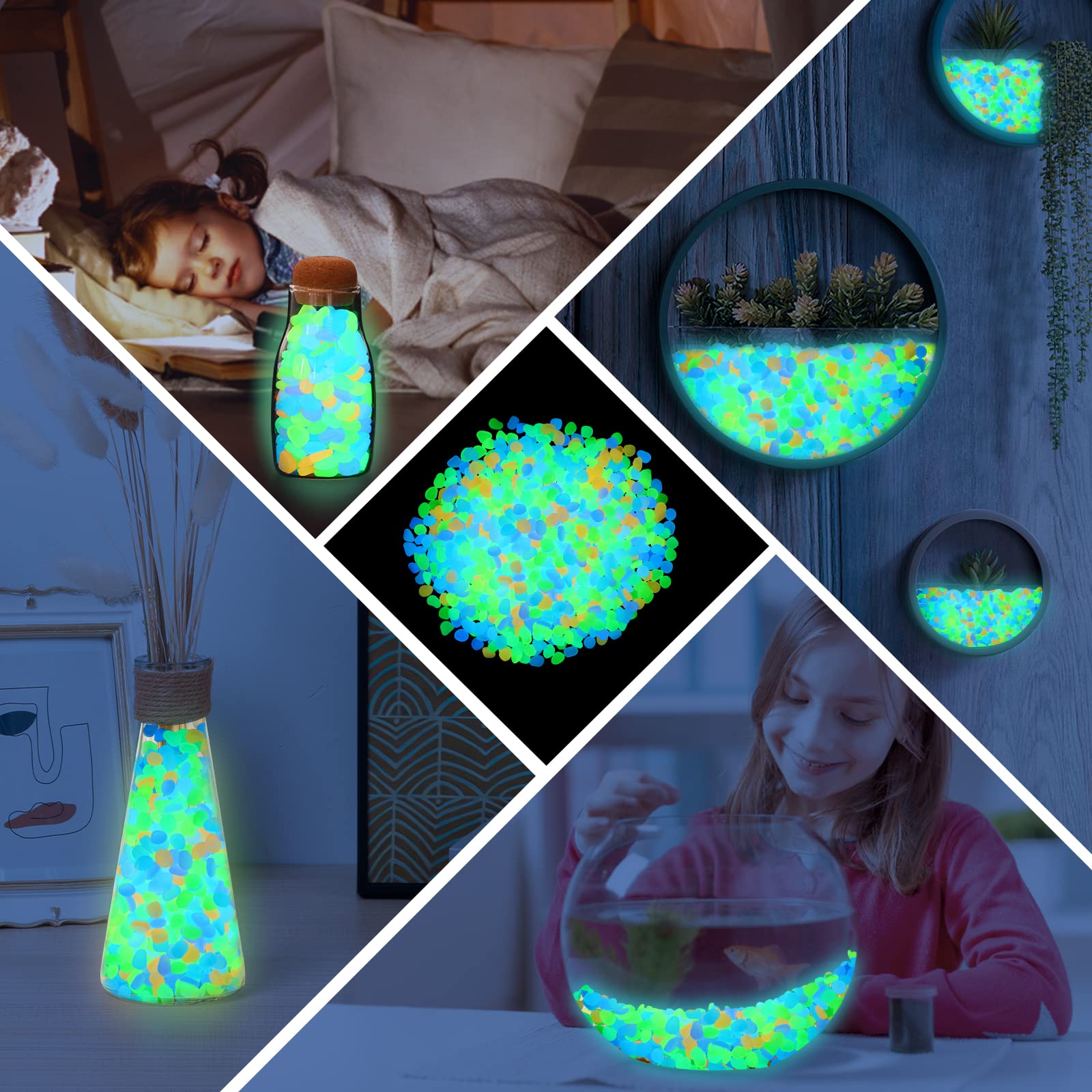 200 pezzi di ciottoli luminosi - Aquarium Fish Glow In The Dark recensione e prezzo